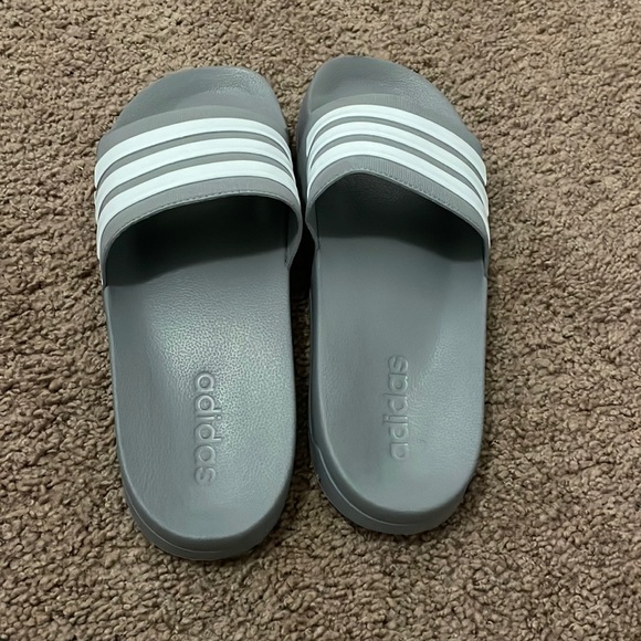 Grey Adidas Team Slides Sandals - Picture 1 of 1
